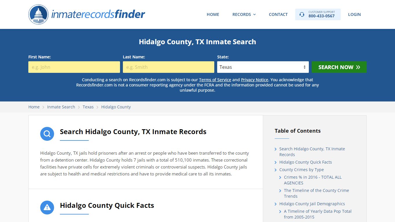 Hidalgo County, TX Inmate Lookup & Jail Records Online